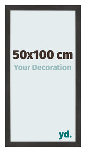 Cornice 50x100 cm Nero Opaco MDF Bologna Davanti Dimensione | Yourdecoration.it