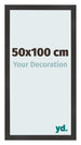 Cornice 50x100 cm Nero Opaco MDF Bologna Davanti Dimensione | Yourdecoration.it