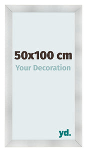 Cornice 50x100cm Alluminio Spazzolato MDF Pisa Davanti Dimensione | Yourdecoration.it