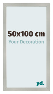 Cornice 50x100cm Argento Opaco MDF Bologna Davanti Dimensione | Yourdecoration.it