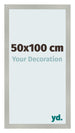 Cornice 50x100cm Argento Opaco MDF Bologna Davanti Dimensione | Yourdecoration.it
