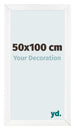 Cornice 50x100cm Bianco Vintage MDF Pisa Davanti Dimensione | Yourdecoration.it