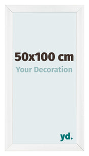 Cornice 50x100cm Bianco Vintage MDF Pisa Davanti Dimensione | Yourdecoration.it