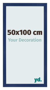 Cornice 50x100cm Blu Scuro Spazzato MDF Bologna Davanti Dimensione | Yourdecoration.it