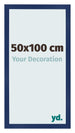 Cornice 50x100cm Blu Scuro Spazzato MDF Bologna Davanti Dimensione | Yourdecoration.it