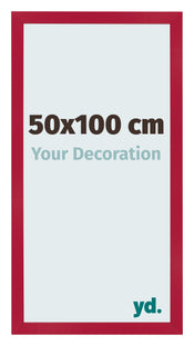 Cornice 50x100cm Rosso MDF Bologna Davanti Dimensione | Yourdecoration.it
