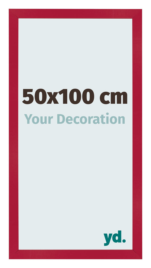 Cornice 50x100cm Rosso MDF Bologna Davanti Dimensione | Yourdecoration.it