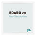 Cornice 50x50 cm Bianco Opaco MDF Bologna Davanti Dimensione | Yourdecoration.it