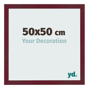 Cornice 50x50 cm Vino Rosso Spazzato MDF Bologna Davanti Dimensione | Yourdecoration.it