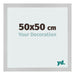 Cornice 50x50cm Acciaio Inox MDF Bologna Davanti Dimensione | Yourdecoration.it