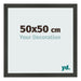 Cornice 50x50cm Antracite MDF Bologna Davanti Dimensione | Yourdecoration.it