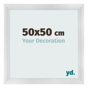 Cornice 50x50cm Argento Nero Spazzato MDF Pisa Davanti Dimensione | Yourdecoration.it