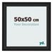 Cornice 50x50cm Grana Di Legno Nero MDF Lazio Davanti Dimensione | Yourdecoration.it