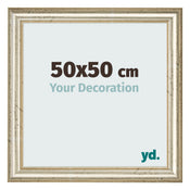 Cornice 50x50cm Lucentezza Metallica MDF Lazio Davanti Dimensione | Yourdecoration.it