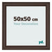 Cornice 50x50cm Quercia Scura MDF Lazio Davanti Dimensione | Yourdecoration.it