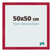 Cornice 50x50cm Rosso MDF Bologna Davanti Dimensione | Yourdecoration.it
