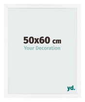 Cornice 50x60 cm Bianco Lucente MDF Bologna Davanti Dimensione | Yourdecoration.it