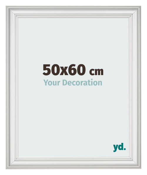Cornice 50x60cm Bianco Spazzato MDF Lazio Davanti Dimensione | Yourdecoration.it