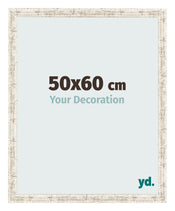 Cornice 50x60cm Bianco Vintage MDF Bologna Davanti Dimensione | Yourdecoration.it