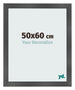 Cornice 50x60cm Nero Argento Lucido MDF Pisa Davanti Dimensione | Yourdecoration.it