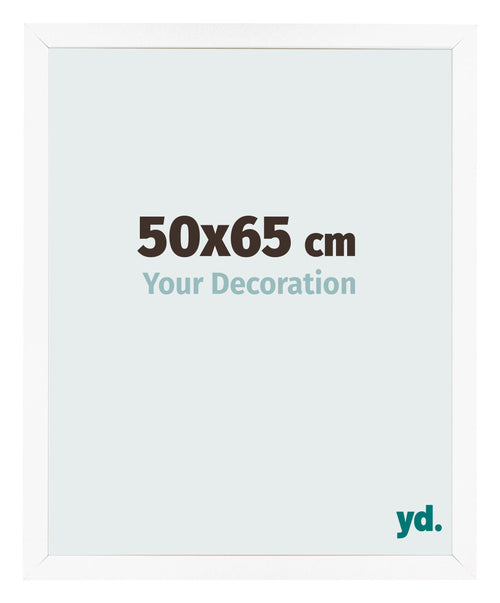 Cornice 50x65 cm Bianco Opaco MDF Bologna Davanti Dimensione | Yourdecoration.it
