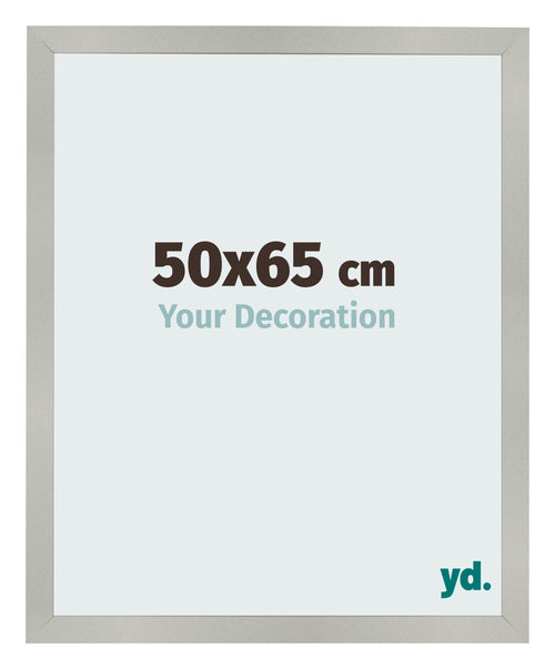 Cornice 50x65cm Argento Opaco MDF Bologna Davanti Dimensione | Yourdecoration.it
