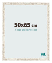 Cornice 50x65cm Bianco Vintage MDF Bologna Davanti Dimensione | Yourdecoration.it