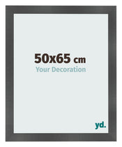 Cornice 50x65cm Nero Argento Lucido MDF Pisa Davanti Dimensione | Yourdecoration.it