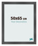 Cornice 50x65cm Nero Argento Lucido MDF Pisa Davanti Dimensione | Yourdecoration.it