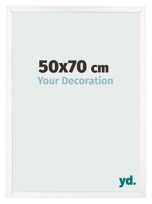 Cornice 50x70 cm Bianco Lucente MDF Bologna Davanti Dimensione | Yourdecoration.it