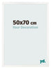 Cornice 50x70 cm Bianco Lucente MDF Bologna Davanti Dimensione | Yourdecoration.it
