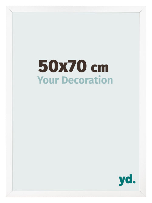 Cornice 50x70 cm Bianco Opaco MDF Bologna Davanti Dimensione | Yourdecoration.it