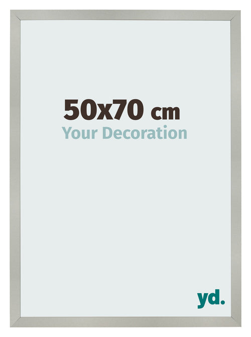Cornice 50x70cm Argento Opaco MDF Bologna Davanti Dimensione | Yourdecoration.it
