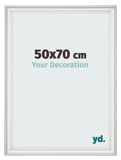 Cornice 50x70cm Bianco Spazzato MDF Lazio Davanti Dimensione | Yourdecoration.it