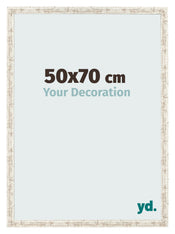 Cornice 50x70cm Bianco Vintage MDF Bologna Davanti Dimensione | Yourdecoration.it