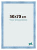 Cornice 50x70cm Blu Acceso Spazzato MDF Pisa Davanti Dimensione | Yourdecoration.it