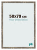Cornice 50x70cm Blu Oro Fondente MDF Bologna Davanti Dimensione | Yourdecoration.it