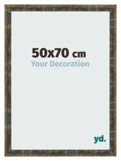 Cornice 50x70cm Blu Oro Fondente MDF Pisa Davanti Dimensione | Yourdecoration.it