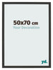 Cornice 50x70cm Grana Di Legno Nero MDF Bologna Davanti Dimensione | Yourdecoration.it