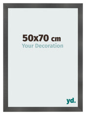 Cornice 50x70cm Nero Argento Lucido MDF Pisa Davanti Dimensione | Yourdecoration.it