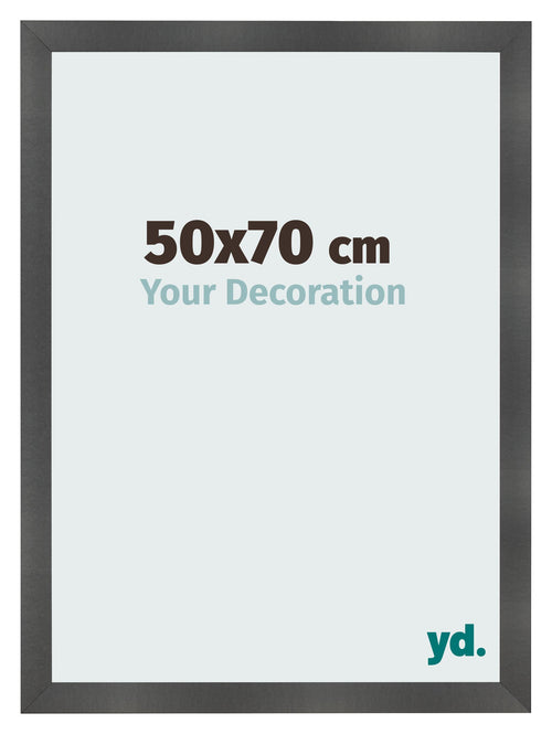 Cornice 50x70cm Nero Argento Lucido MDF Pisa Davanti Dimensione | Yourdecoration.it