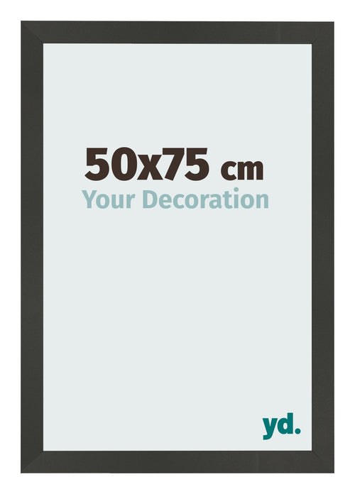 Cornice 50x75cm Antracite MDF Bologna Davanti Dimensione | Yourdecoration.it