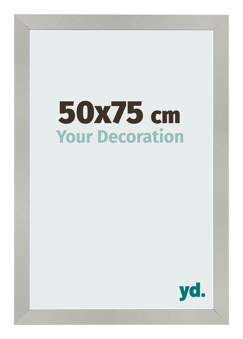 Cornice 50x75cm Argento Opaco MDF Bologna Davanti Dimensione | Yourdecoration.it