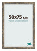 Cornice 50x75cm Blu Oro Fondente MDF Bologna Davanti Dimensione | Yourdecoration.it