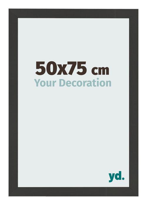 Cornice 50x75cm Grana Di Legno Nero MDF Bologna Davanti Dimensione | Yourdecoration.it