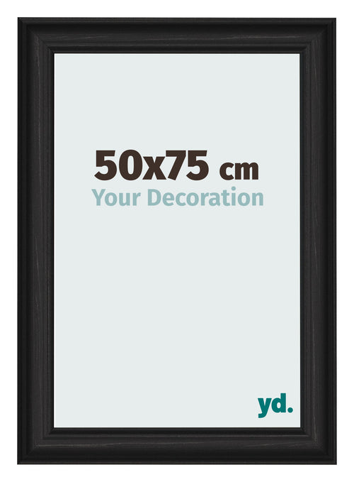 Cornice 50x75cm Grana Di Legno Nero MDF Lazio Davanti Dimensione | Yourdecoration.it
