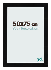 Cornice 50x75cm Nero Argento Lucido MDF Pisa Davanti Dimensione | Yourdecoration.it