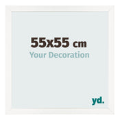 Cornice 55x55 cm Bianco Lucente MDF Bologna Davanti Dimensione | Yourdecoration.it
