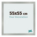 Cornice 55x55cm Alluminio Spazzolato MDF Bologna Davanti Dimensione | Yourdecoration.it