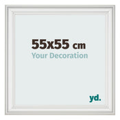 Cornice 55x55cm Bianco Spazzato MDF Lazio Davanti Dimensione | Yourdecoration.it